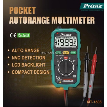 PROSKIT MT-1508 Pocket Autorange Multimeter